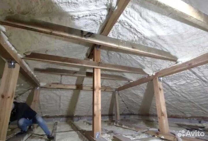 Утепление кровли дома пенополиуретаном (ППУ)