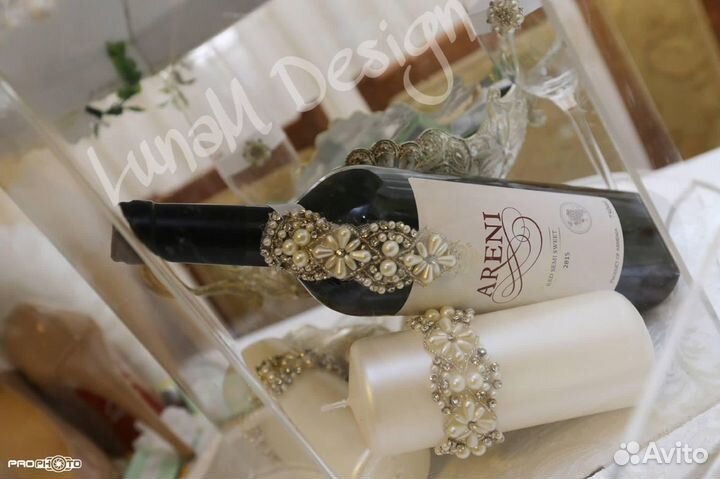 Свадебные аксессуары таросик свечи бокалы