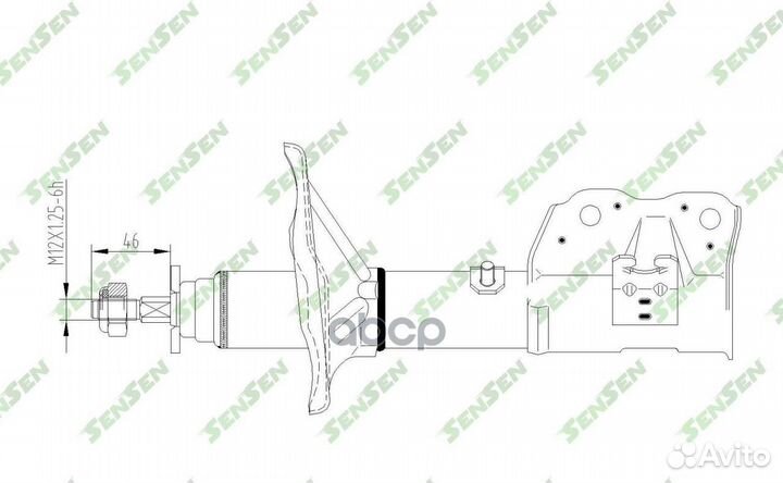 Амортизатор передний мост слева /mitsubishi, CO