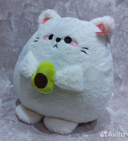 Кот с авокадо - мягкая игрушка