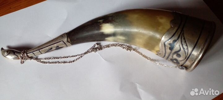 Рог серебро кубачи 875 пр - СССР