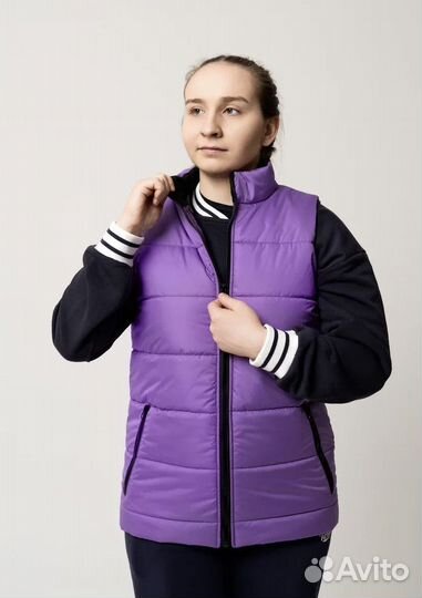 Жилет утепленный фиолетовый