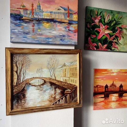 Картина маслом Санкт-Петербург. р. Фонтанка