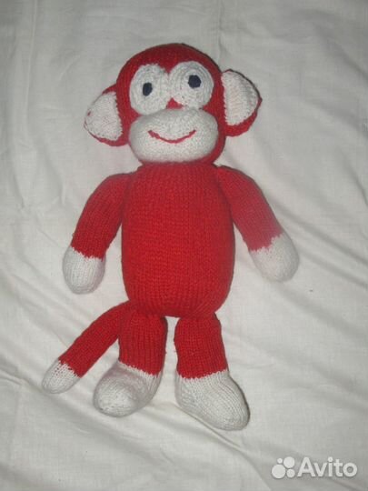 Вязанная игрушка Обезьянка. Ручная работа