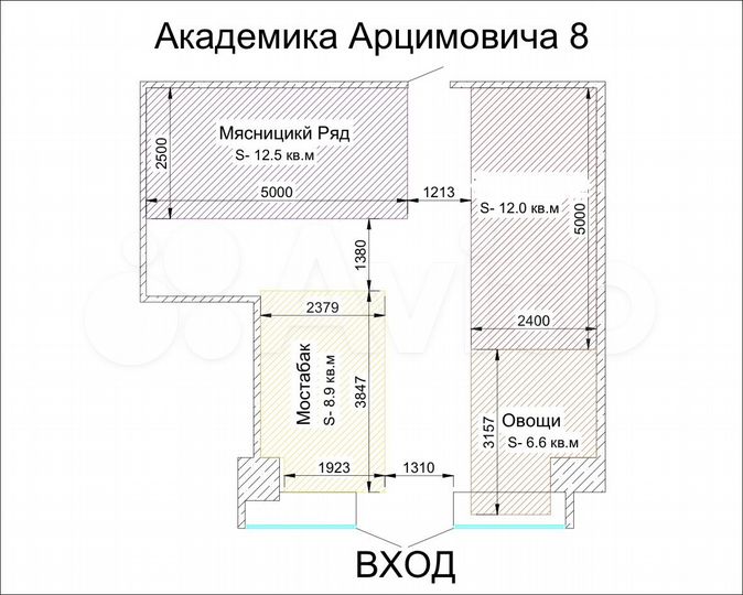 Торговая площадь, 12 м²