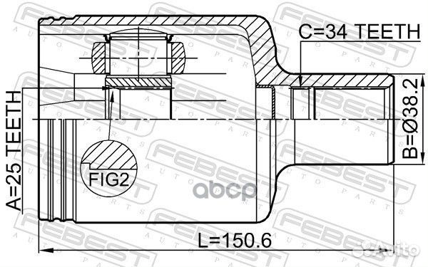 Шрус внутренний левый mercedes benz GLK-class 2
