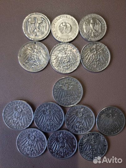Серебряные монеты германии