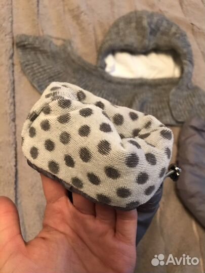 Шапка-шлем (зима) и утепленные пинетки