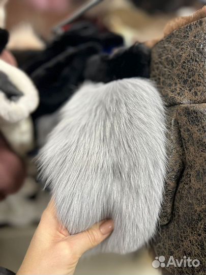 Варежки женские меховые натуральные