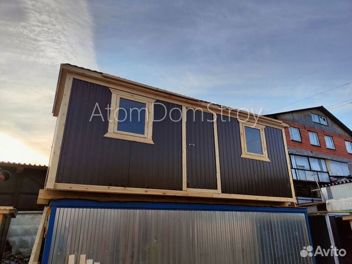 Бытовка деревянная утепленная с электрикой