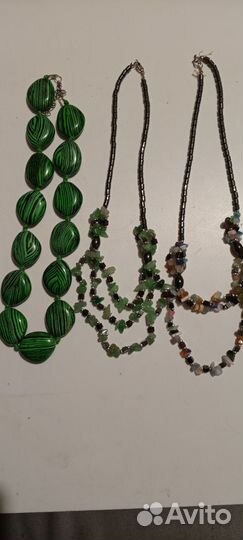 Бусы, бижутерия, из натуральных камней