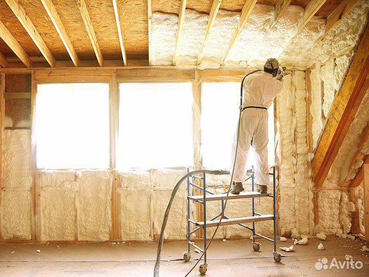 Утепление пенополиуретаном теплоизоляция от 400 м2