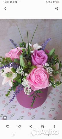 Букет пионов из мыла ручной работы