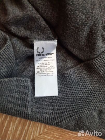 Fred perry свитер оригинал