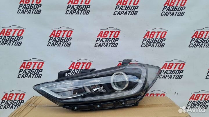 Фара левая Hyundai Elantra 6 AD дхо+ линза