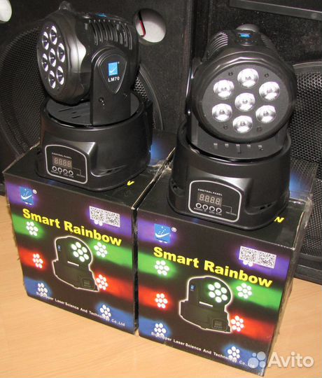 Головы Big Dipper 7х12W 2ш LED Светомузыка Mic DMX