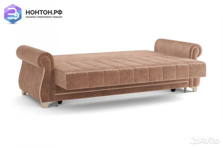 Диван книжка Порто М велюр светло-коричневый