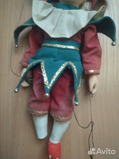 Кукла марионетка Арлекин