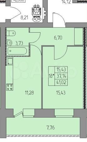 1-к. квартира, 41 м², 10/10 эт.