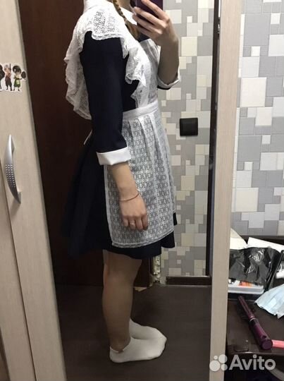 Платье школьное с фартуком