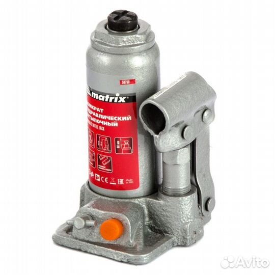 Домкрат гидравлический бутылочный Matrix 50760, 2