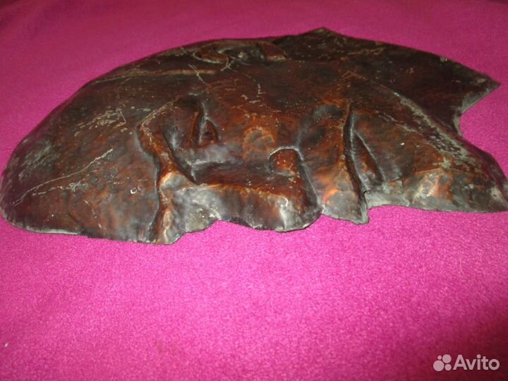 Барельеф Ленина. Медь. Чеканка. СССР