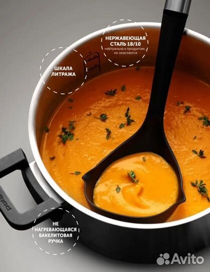 Набор кастрюль polaris новый 6 предметов