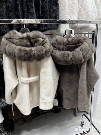 Шуба из эко меха под норку