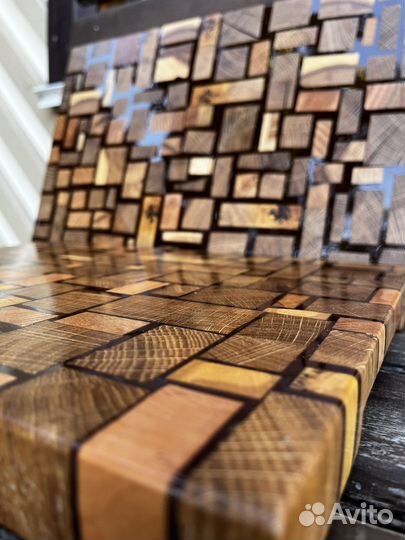 Доски для кухни из дуба и эпоксидной смолы