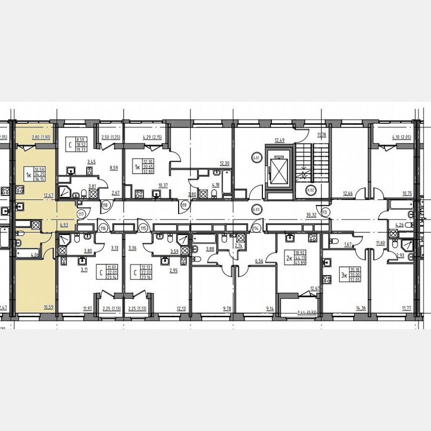 1-к. квартира, 36,2 м², 6/12 эт.