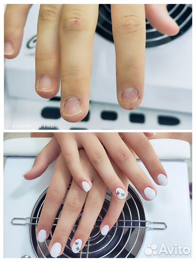 Маникюр гель-лак, наращивание в студии