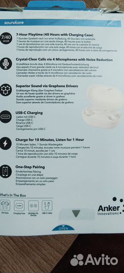 Беспроводные наушники anker soundcore