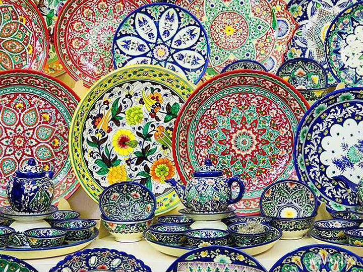 Узбекская посуда. Риштанская керамика