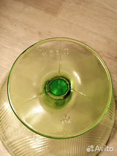 Ваза под фрукты на ножке стекло СССР