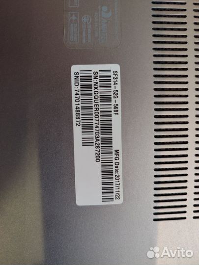 Игровой ноутбук acer