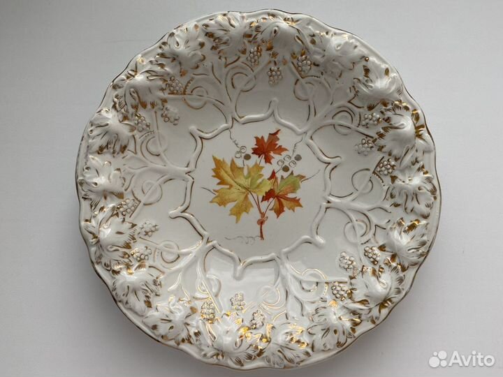 Сухарница дулево винтаж виноградные листья