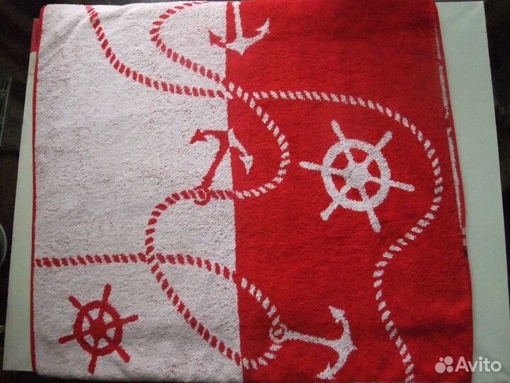 Полотенце махровое, морской стиль 70/140, новое