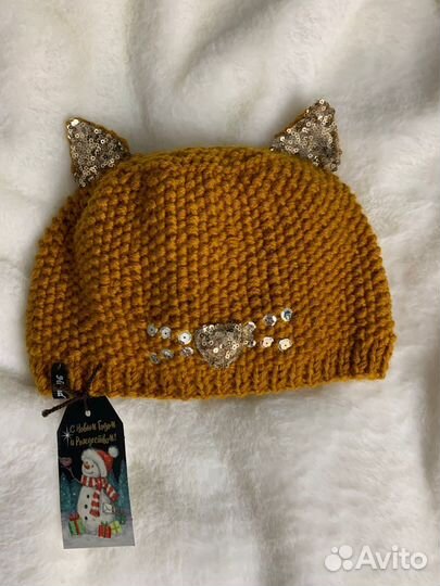 Шапка котик