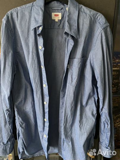 Рубашка мужска голубая levis