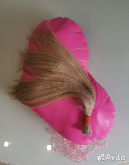 Волосы натуральные 50 см блонд