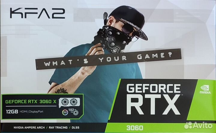 Видеокарта KFA2 GeForse RTX 3060 X Black 12 гб