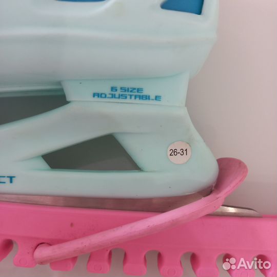 Коньки детские раздвижные 26-31 и шлем