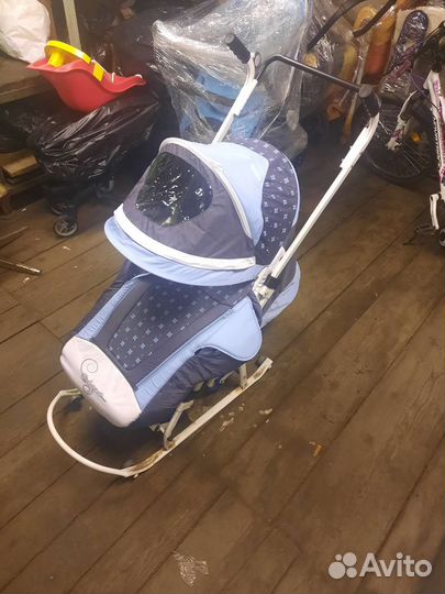 Детские санки-коляска