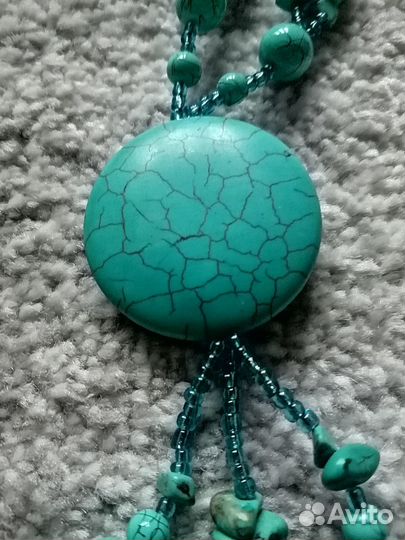 Бусы и колье из бирюзы