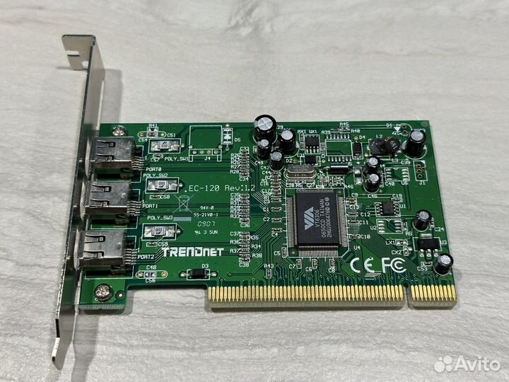 3-портовый FireWire PCI-адаптер Trendnet