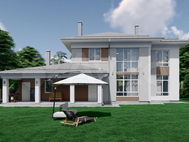 Коттедж 206 м² на участке 2,8 сот.