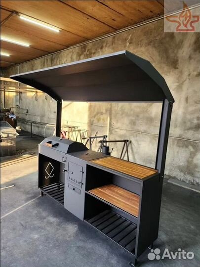 Мангал с крышей 4в1