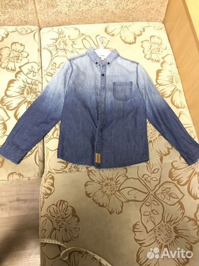 Рубашка джинсовая на мальчика 128