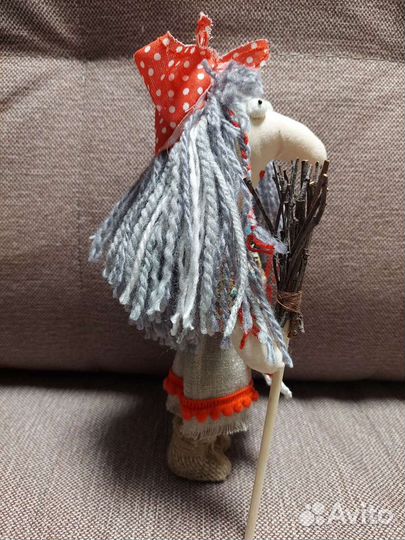 Текстильная кукла ручной работы - Баба Яга