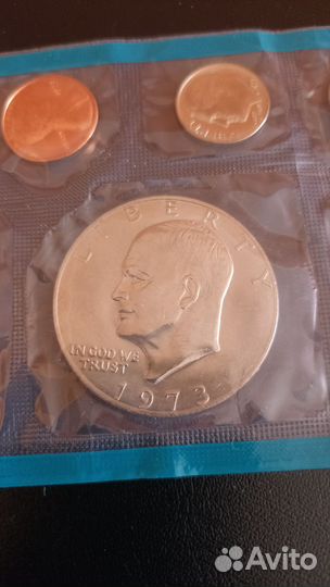Годовой набор монет США 1973